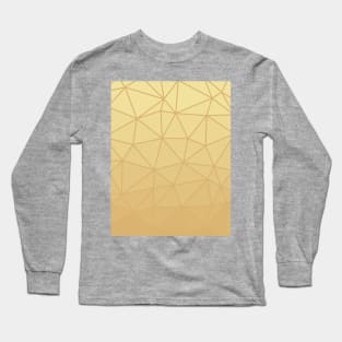 Gold Geometric Abstract Artwork. Long Sleeve T-Shirt